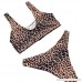 Flyrose Women Scoop Neck Cutout Straps High Cut Thong Leopard Print 2 Piece Bikini Sets Swimsuit Leopard B07P2HX8X6